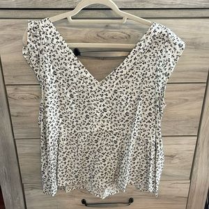 Loft Flutter sleeveless blouse